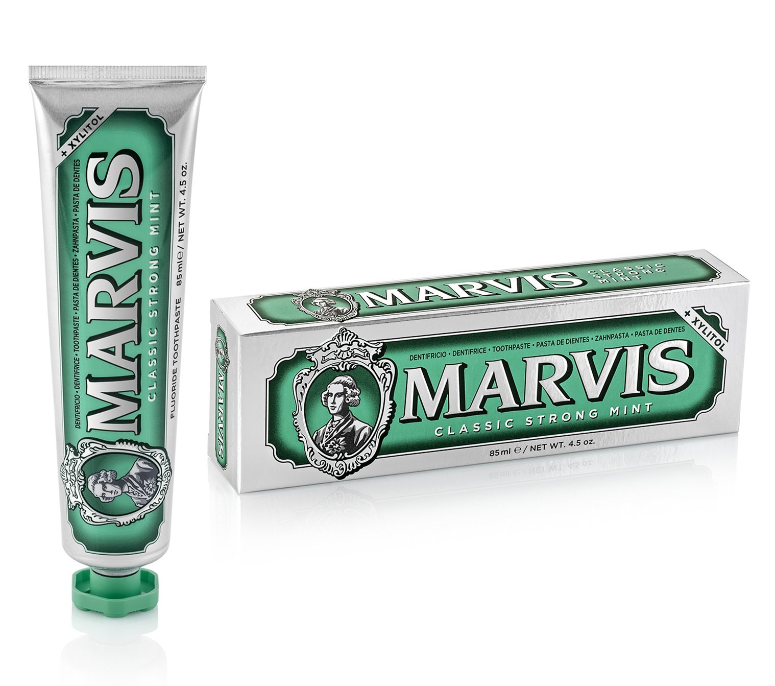 OUTLET – PACK de 2 – Pastas de dientes classic strong mint – 85ml | MARVIS