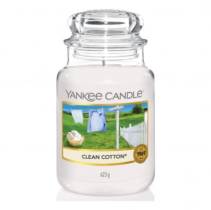 vela | clean cotton – 623g | yankee candle