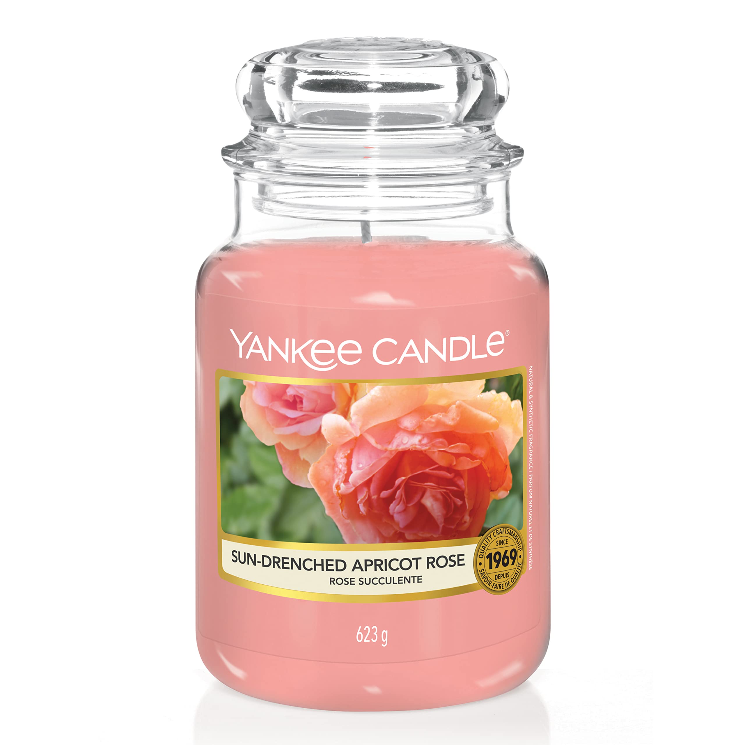 Vela | Sun-drenched apricot rose – 623g | YANKEE CANDLE