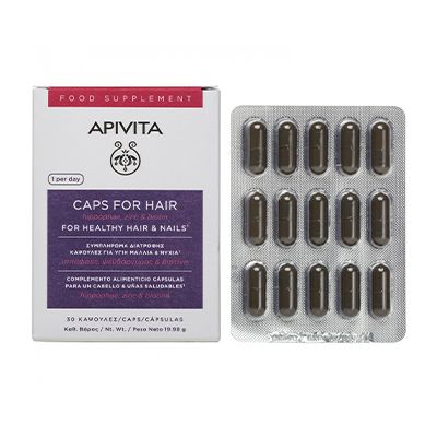 complemento alimenticio cápsulas para cabello y uñas saludables 30 capsulas | apivita