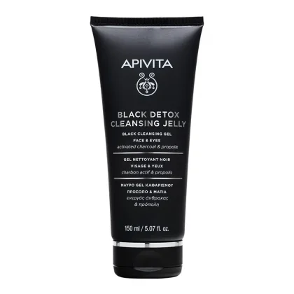 gel limpiador negro – rostro y ojos 150ml | apivita