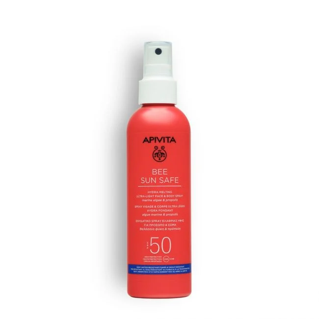 spray ultraligero facial y corporal bee sun safe hydra melting spf50 200ml | apivita