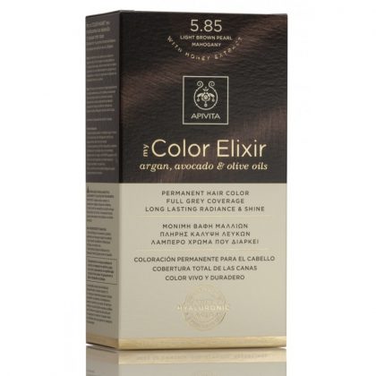 tinte my color elixir n 5.85 rubio oscuro cobrizo dorado | apivita