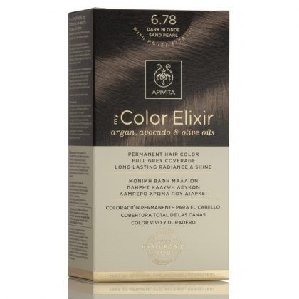 tinte my color elixir n 6.78 rubio oscuro arena perlado | apivita