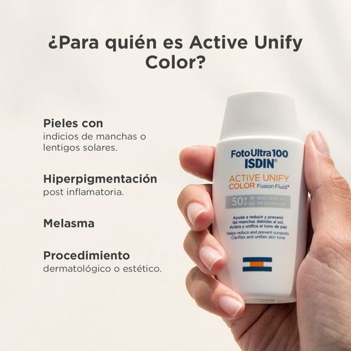 Foto Ultra 100 Active Unify Color Fusion Fluid (SPF50+) - 50ml | ISDIN