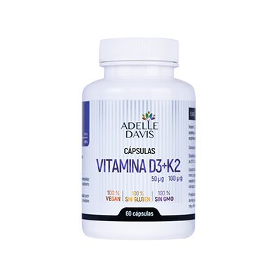 vitamina d3 mcg + k2 – 60 cápsulas | adelle davis