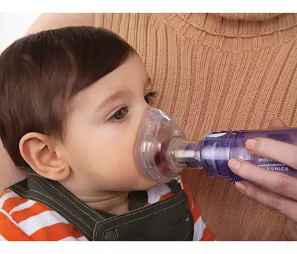 Cámara de inhalación con mascarilla – 0 – 18 meses | OPTICHAMBER